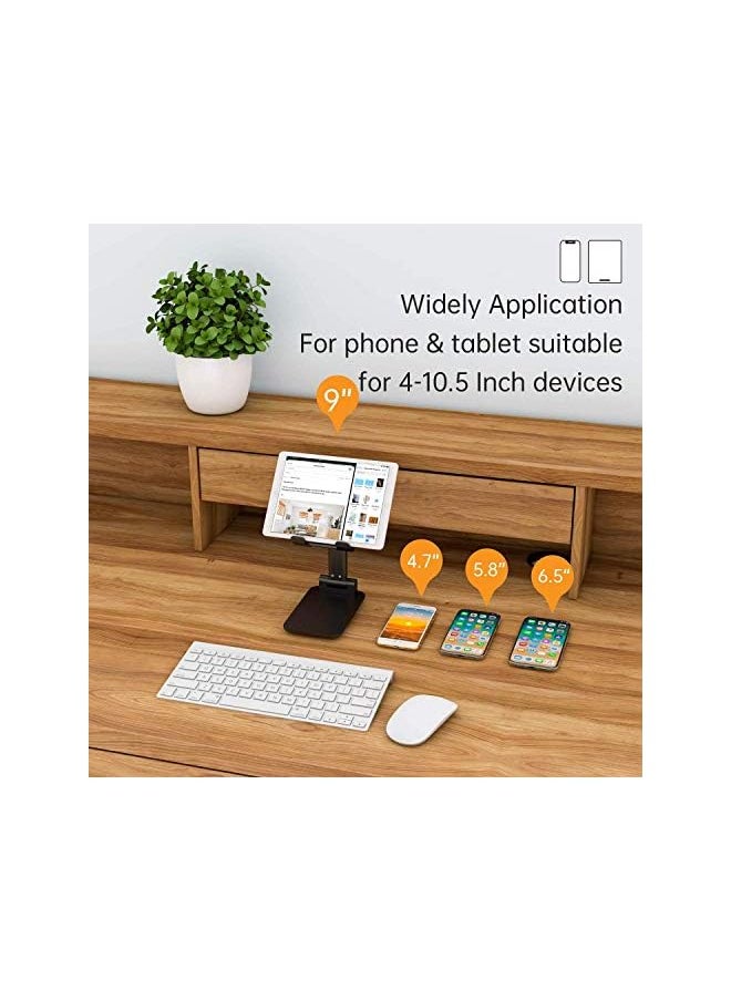 Phone Stand Holder,Multi-Angle Adjustable Smart Desk Dock,Compatible with All Android Smartphone,iPhone XS Max XR 6 6s 7 8 X Plus 5 5s 5c- Black