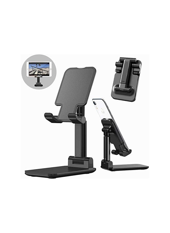 Phone Stand Holder,Multi-Angle Adjustable Smart Desk Dock,Compatible with All Android Smartphone,iPhone XS Max XR 6 6s 7 8 X Plus 5 5s 5c- Black
