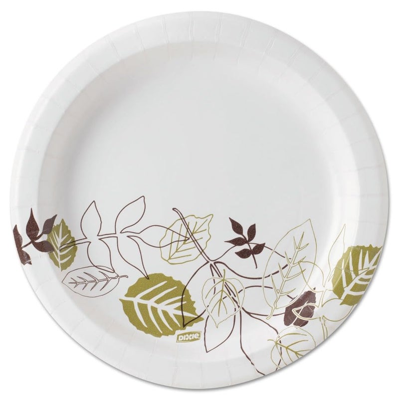 Dixie UX9PATH Pathways SoakProof Shield Mediumweight Paper Plates 8 12 Grnburg 1000ct