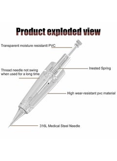 HaLunhi Permanent Eyebrow Makeup Cordless Tattoo Pen Kit for Eyebrow, Lip, Eyeliner Tattoo Machine with 15pcs Cartridge Needle Microblade Supply Gradient Powder Eyebrow (Black Tattoo Kit)  - Image 4