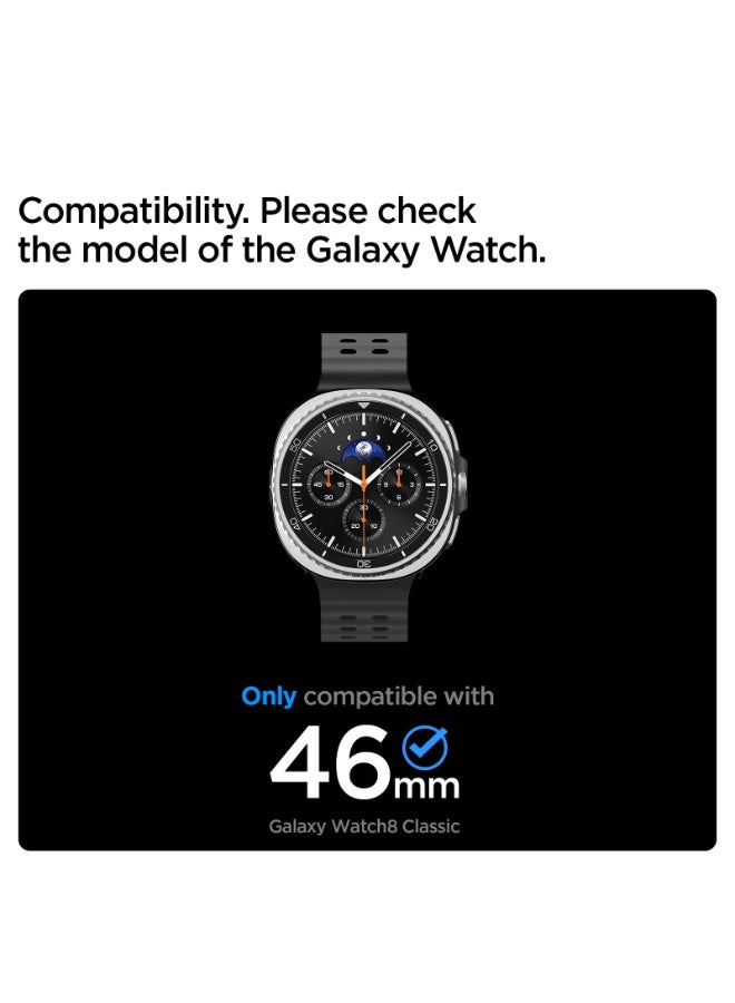 Spigen Bezel Tune Pro (Pilot) for Samsung Galaxy Watch 8 Classic 46mm Bezel Ring Protector with Case (2025) - Silver - Image 2