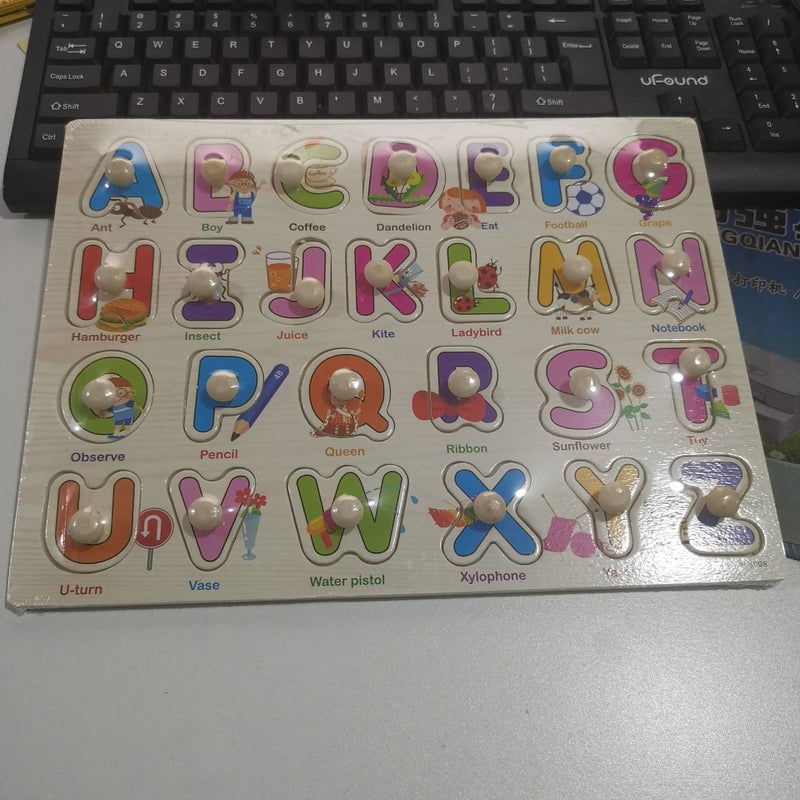 Early Education Jigsaw Puzzle Children'S Educational Toys Infant Jigsaw Puzzle Nail Panel 1-4 Years Old Cognitive Matching Hand Grab Board - Image 1