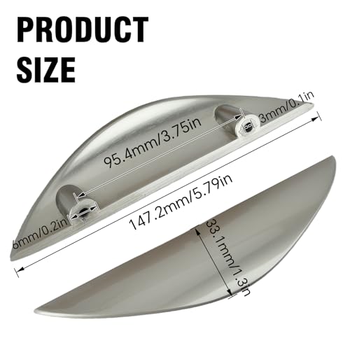 Primst Modern Light Brushed Cabinet Pulls, Furniture Hardware Collection, Cabinet Handles, Drawer Pulls, Door Pulls, Kitchen Cupboard Handle, Pack of 4(Silver,L-4PCS) - Image 4