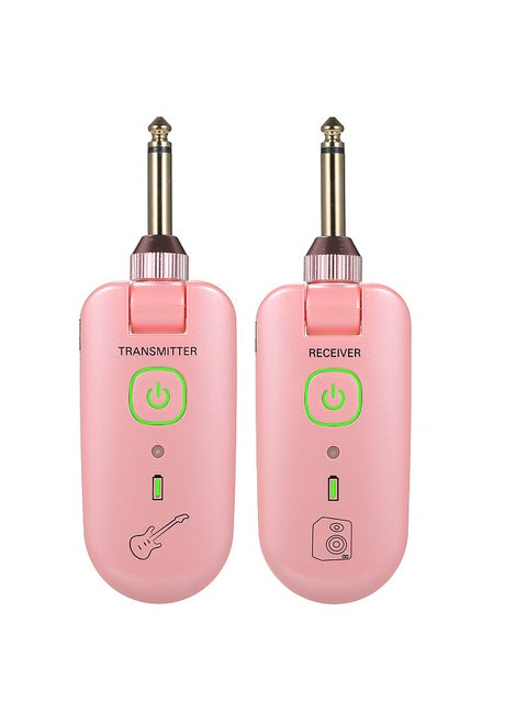 double W3 Portable UHF Wireless Guitar Transmitter and Receiver Set 50M Transmission Range Audio Wireless System Built-in Rechargeable Lithium Battery