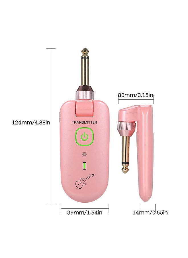 Double - double W3 Portable UHF Wireless Guitar Transmitter and Receiver Set 50M Transmission Range Audio Wireless System Built-in Rechargeable Lithium Battery - Image 1