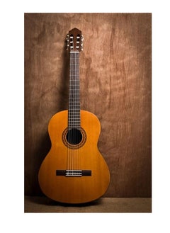 Megarya High Gloss Classical Guitar M34 Yellow Natural Rich Sound Nylon Strings With Silver Finish Tuning Pins With Bag (Size : 34)  - Image 1