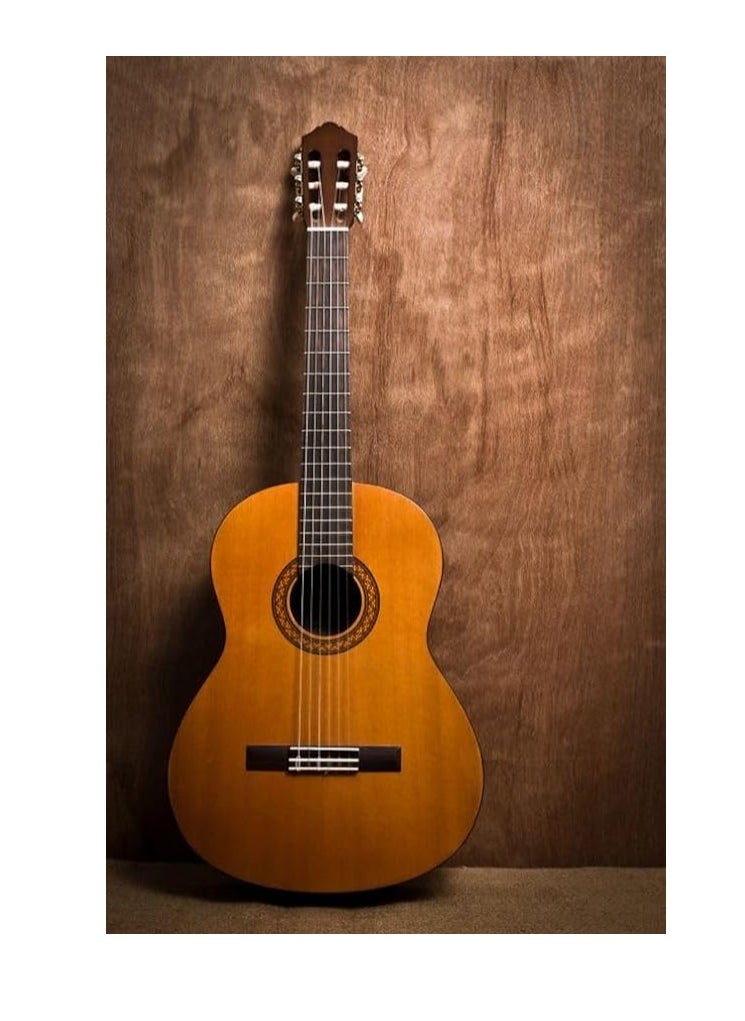 Megarya High Gloss Classical Guitar M34 Yellow Natural Rich Sound Nylon Strings With Silver Finish Tuning Pins With Bag (Size : 34)  - Image 1