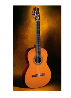 Megarya High Gloss Classical Guitar M34 Yellow Natural Rich Sound Nylon Strings With Silver Finish Tuning Pins With Bag (Size : 34)  - Image 2