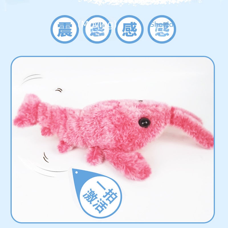 with the same electric jump shrimp USB charging simulation lobster cat toy factory direct supply([Pocket-Pink] Jumping Shrimp, About 35-38CM) - Image 4