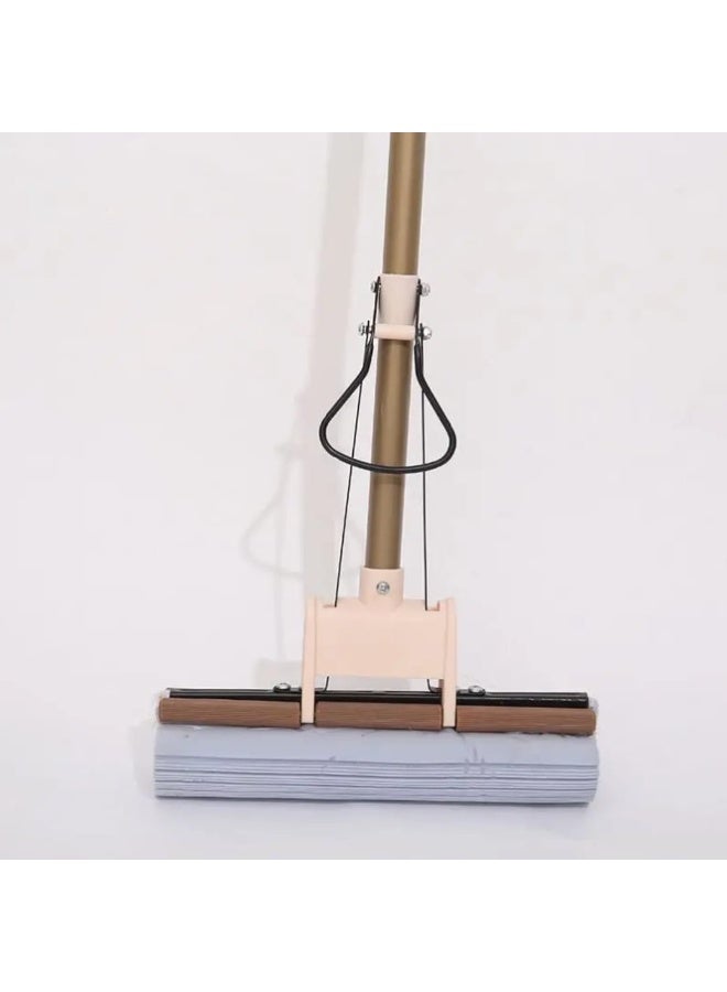 LDQ 27cm Sponge Roller Mop with 110cm Extendable Metal Handle – Self-Wringing Floor Cleaning Mop for Household, Kitchen & Bathroom - Image 4