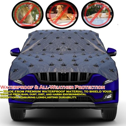 Famexon Waterproof Spike Car Cover for Mahindra XUV 700 Completely Protect Car from Dogs & Monkeys Also Compatible with All Hatchback,Sedan and SUV Cars (16.5 Feet) Full Roof Universal Size - Image 4