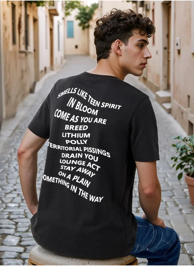 FAV Printed Crew Neck Oversized T-shirt
