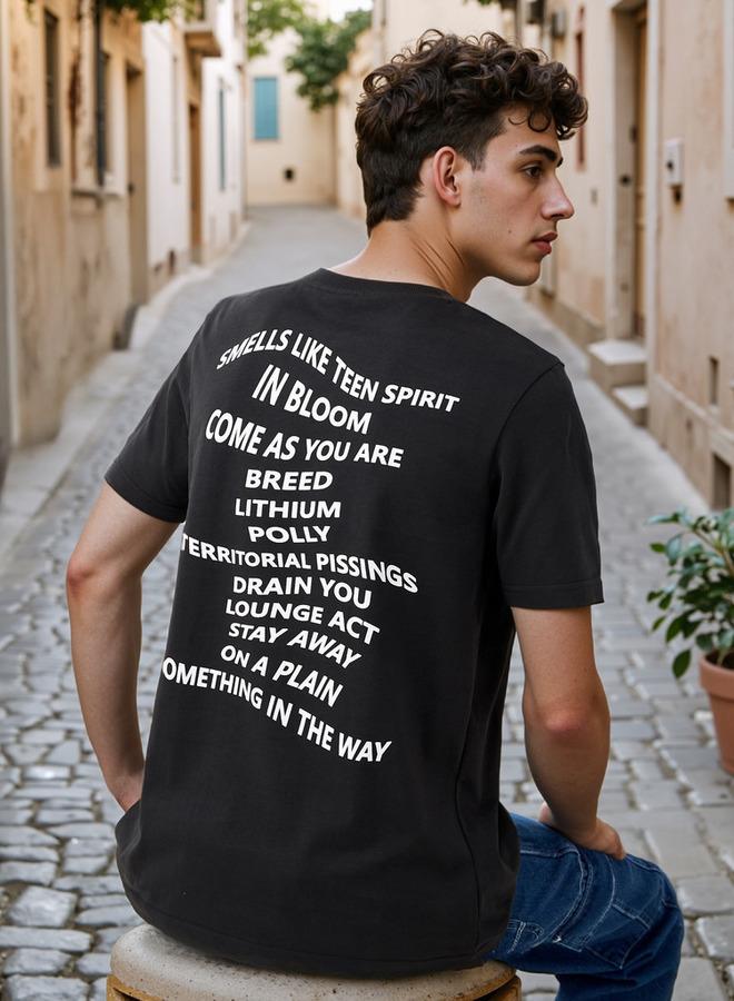 Splash FAV Nirvana Print Crew Neck Oversized T-shirt - Image 1