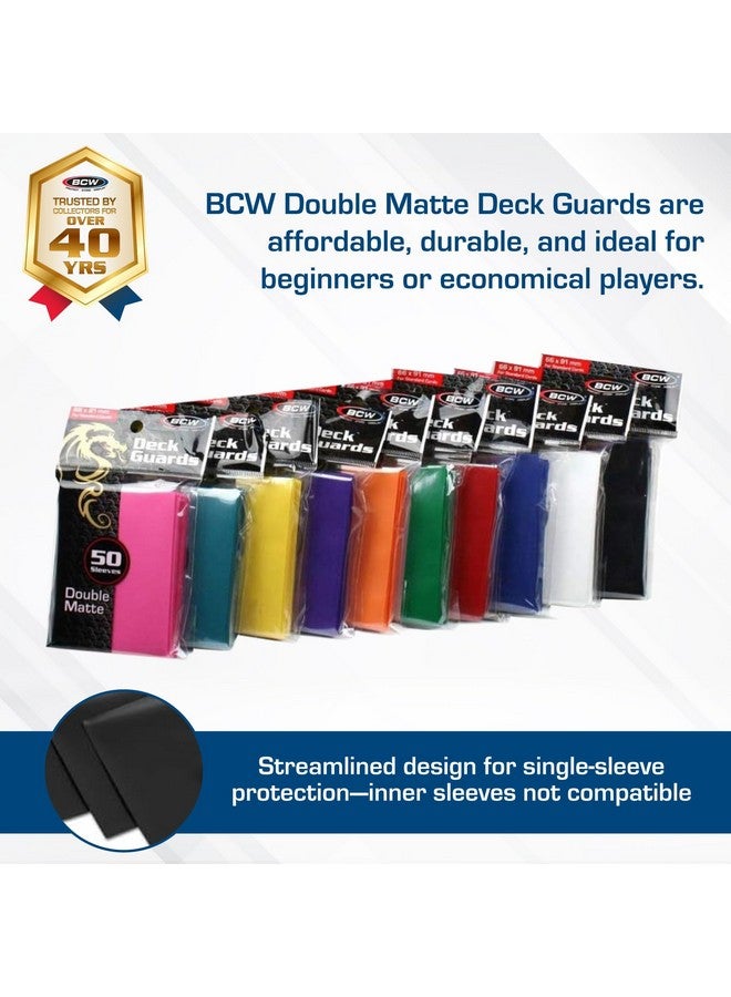 BCW 500 Double Matte Deck Guard Sleeves for Collectible Gaming Cards | Premium Protection | Fits Magic: The Gathering, Pokemon, and More | Ideal for Trading Card Storage - Image 3