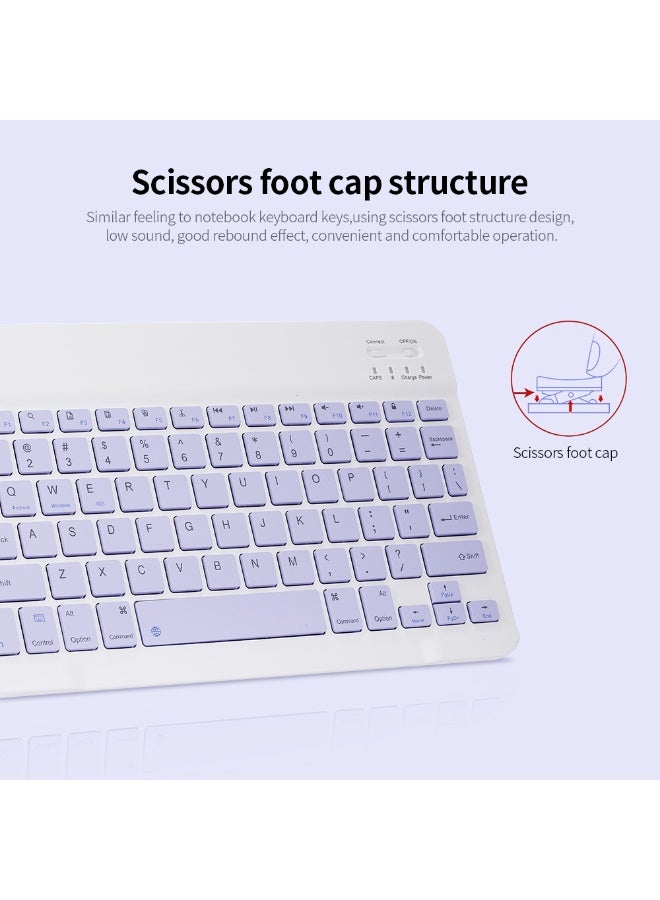 Universal Wireless BT Keyboard Three System Rechargeable Mobilephone Tablet - Image 3