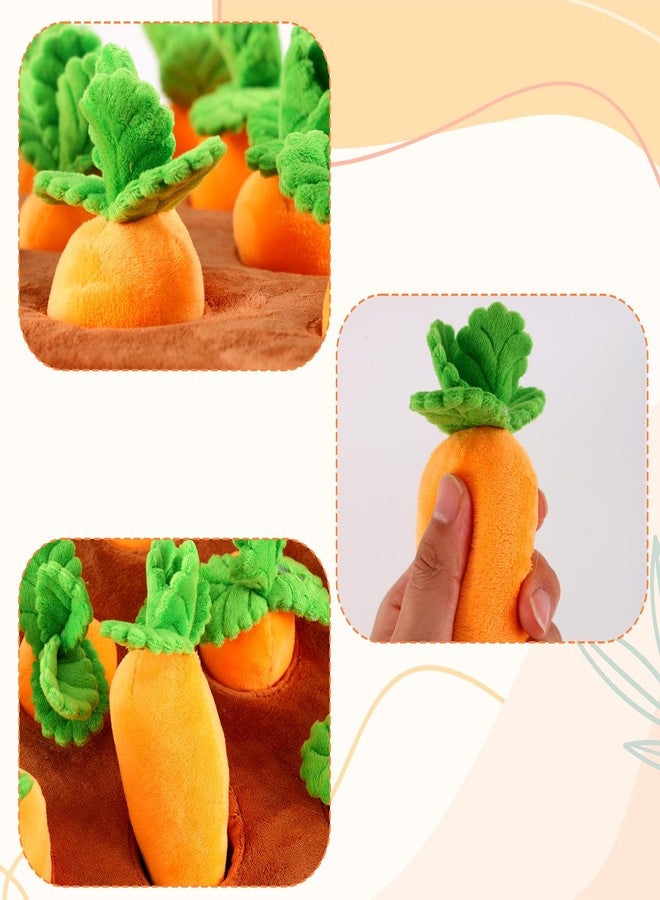 Penitue Carrot Dog Toy, Puppy Puzzle Including Snuffle Mat and Removable Soft Carrots Toy Stimulating Fun Cute Interactive Game for Small Dog Brain Training Enrichment Foraging Skill - Image 3