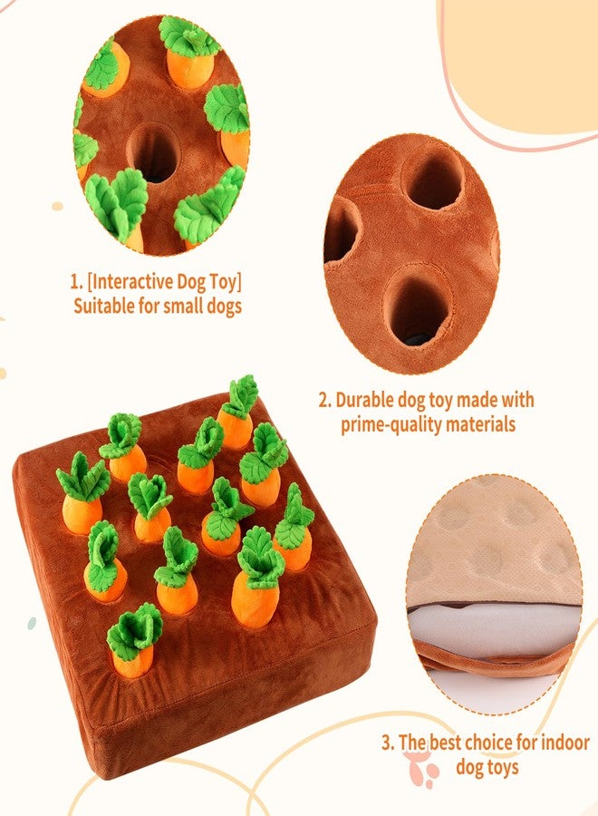 Penitue Carrot Dog Toy, Puppy Puzzle Including Snuffle Mat and Removable Soft Carrots Toy Stimulating Fun Cute Interactive Game for Small Dog Brain Training Enrichment Foraging Skill - Image 4