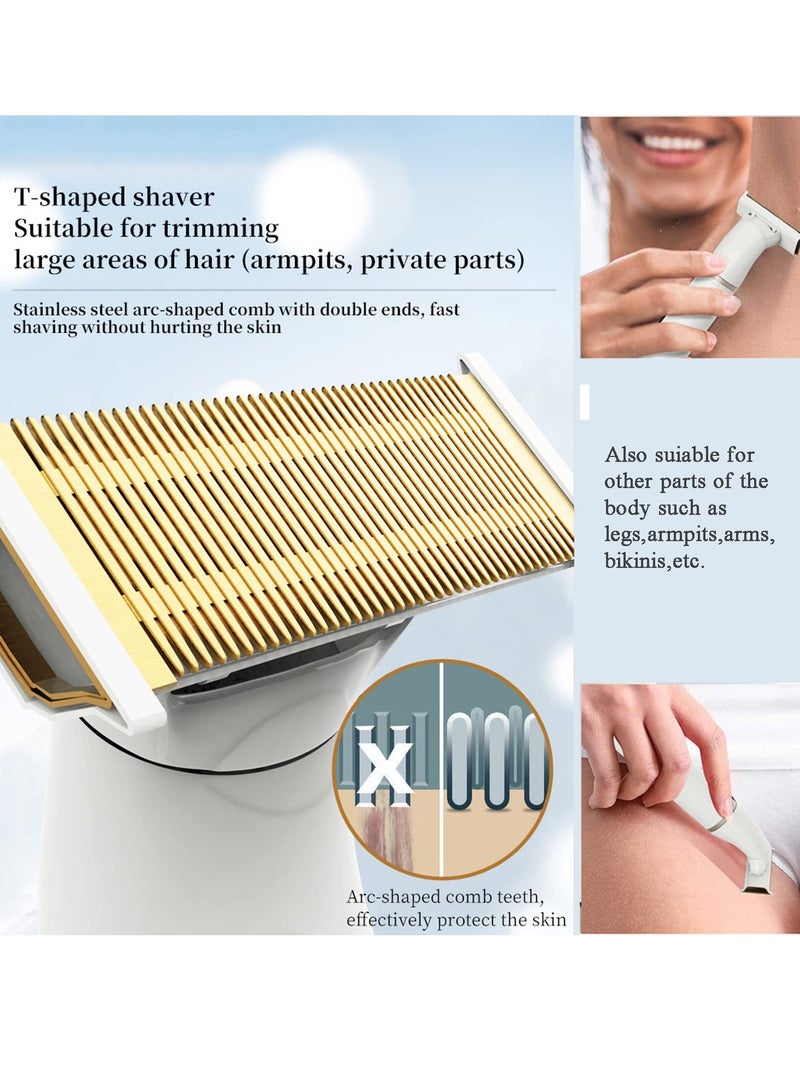 KASTWAVE Womens Electric Razor, 5 in 1 Electric Lady Shaver Bikini Trimmer for Women Pubic Hair, Hair Removal Wet&Dry Painless Shaver for Legs Underarms Eyebrow Lip Face Nose and Bikini Line Razor - Image 3