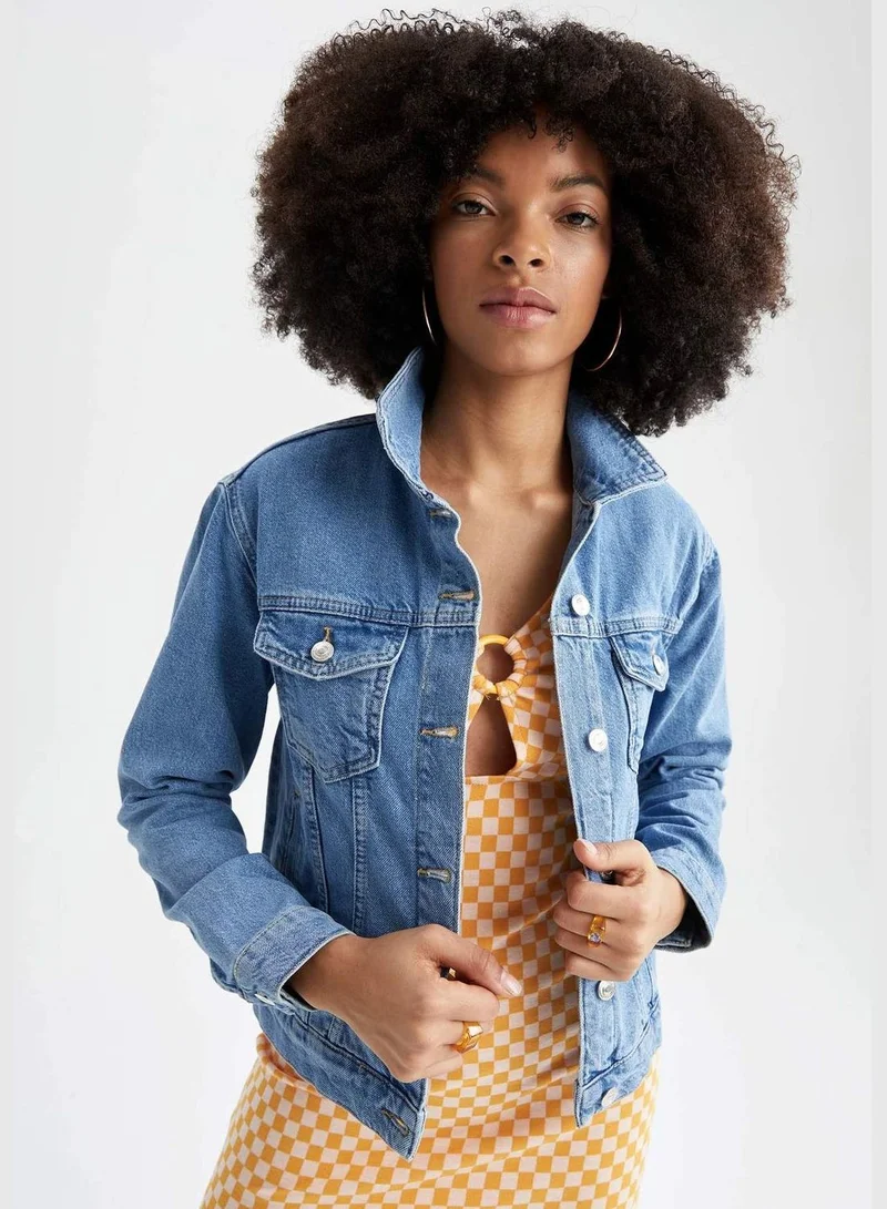 DeFacto Regular Fit Long Sleeve Jean Jacket