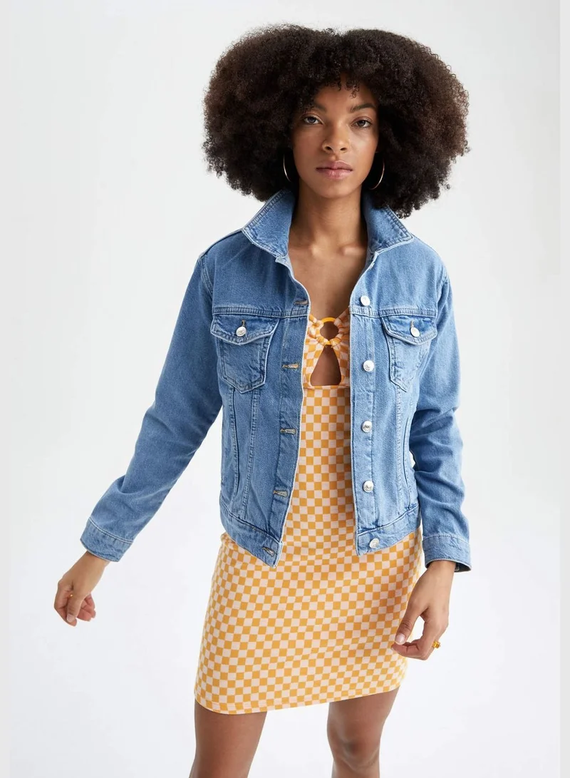 DeFacto Regular Fit Long Sleeve Jean Jacket