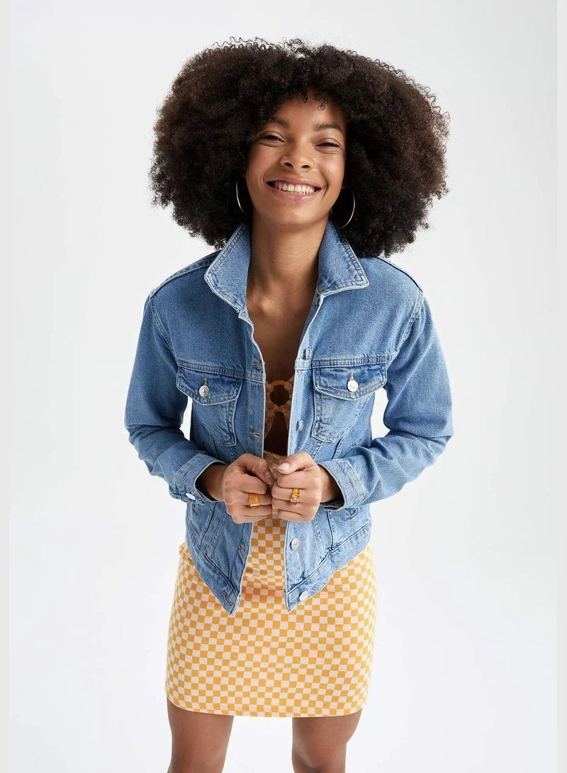DeFacto Regular Fit Long Sleeve Jean Jacket