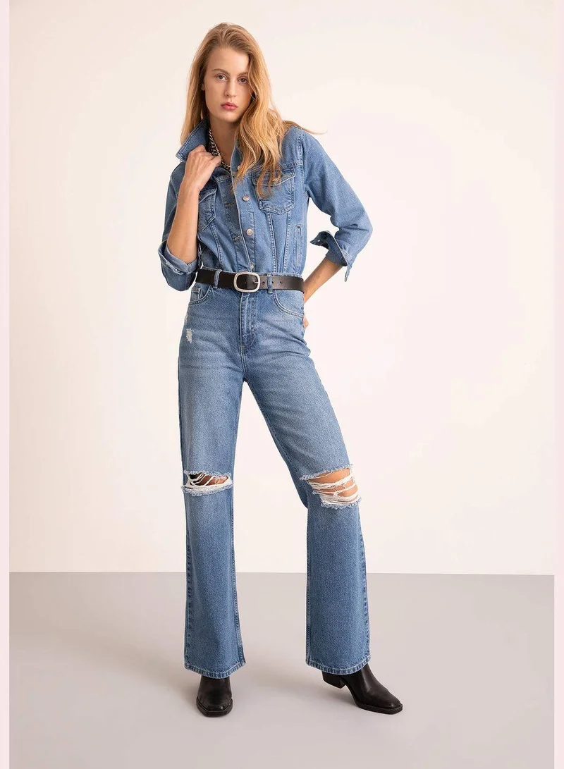 DeFacto Regular Fit Long Sleeve Jean Jacket