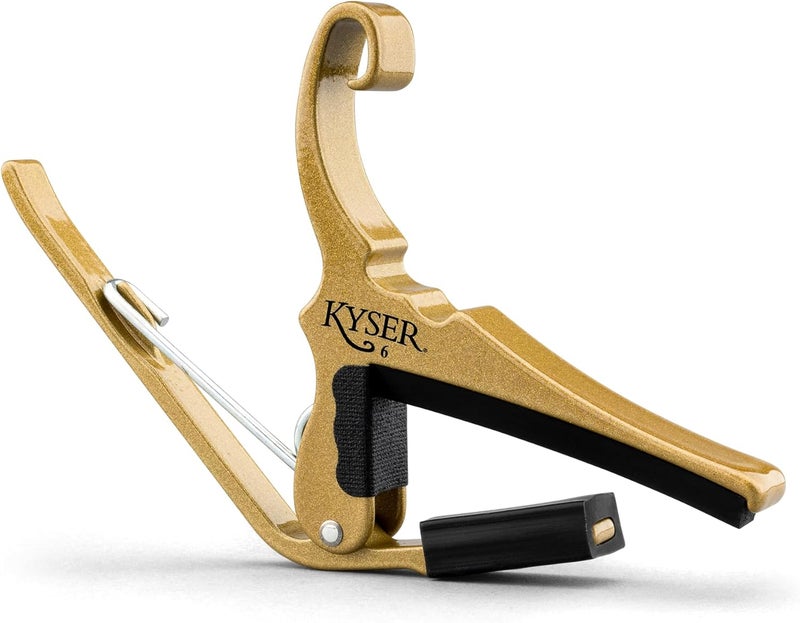 Kyser Quick-Change Capo for 6-String Acoustic Guitars - Gold - Image 1