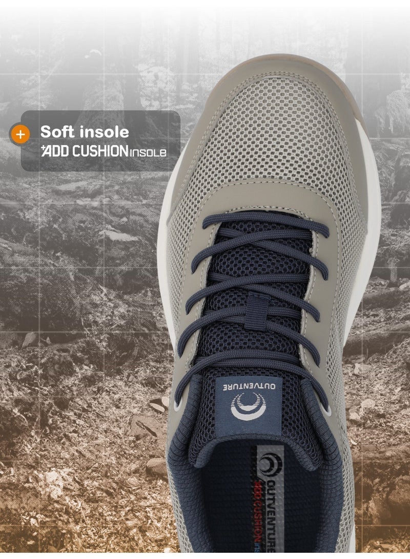 Outventure Men's Sneakers – Beige Lightweight Outdoor Shoes for Men with Breathable Upper, ADD CUSHION Insole and ADD GRIP Sole - Image 3