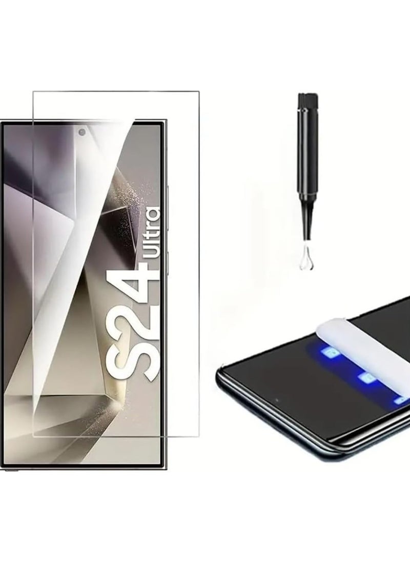 Generic - Samsung Galaxy S24 Ultra UV Tempered Glass Screen Protector 3D Curved Full Glue Edge to Edge Coverage (*Attemtion Finger Print Not Supporting) (Galaxy S24 Ultra) - Image 1