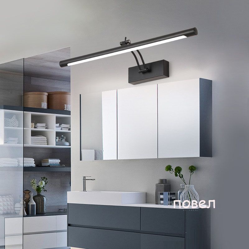 Black LED Mirror Light 40cm 9W Moisture-proof - Anti-fog Nordic Style Light for Bathroom Toilet Mirror Cabinet Vanity Use - Image 2