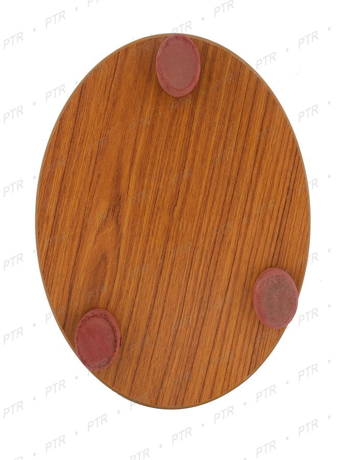 PTR Pine Wood Chakla Belan Set Handcrafted from Strong Natural Wood 9 Inch Rolling Board with 12 Inch Rolling Pin for Everyday Kitchen Use Chakla Belan Set (Wood Brown) - Image 4