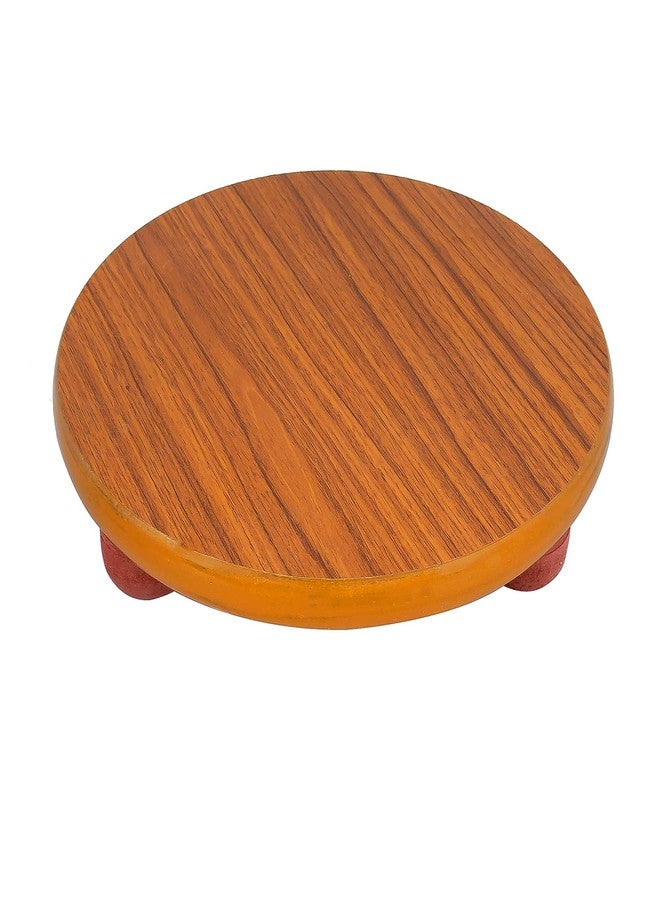 PTR Pine Wood Chakla Belan Set Handcrafted from Strong Natural Wood 9 Inch Rolling Board with 12 Inch Rolling Pin for Everyday Kitchen Use Chakla Belan Set (Wood Brown) - Image 1