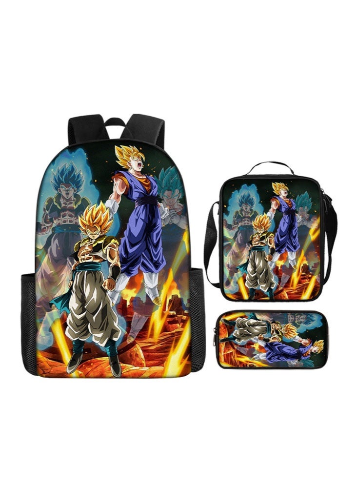 Dragon Ball Super backpack Pencil Case Satchel three-piece suit men and women leisure sports travel backpack student school backpack - Image 1