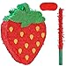 Birchio Strawberry Pinatas Bundle with a Blindfold and a Bat165 x 12 x 35 Inches Perfect for kids Birthday Parties Fruit Theme Parties Decorations - Image 2