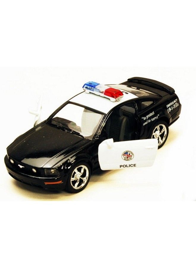Kinsmart Ford Mustang Gt Police 2006 Black & White 138 Toywonder, Multicolor  - Image 1