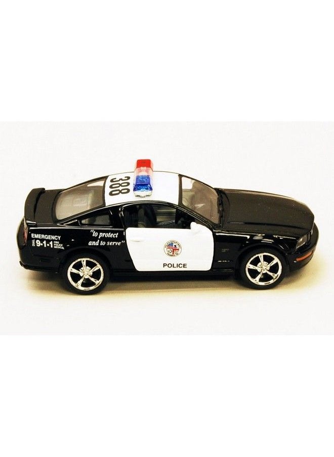 Kinsmart Ford Mustang Gt Police 2006 Black & White 138 Toywonder, Multicolor  - Image 4