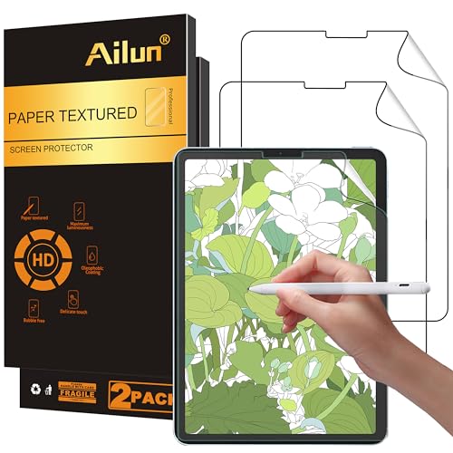 Ailun Paper Textured Screen Protector for iPad Air 4/5 Generation[10.9 Inch,2022 5th &2020 4th Gen],iPad Pro 11 Inch[2022&2021&2020&2018 Release] 2Pack Draw and Sketch Like on Papertouch Anti Glare - Image 1