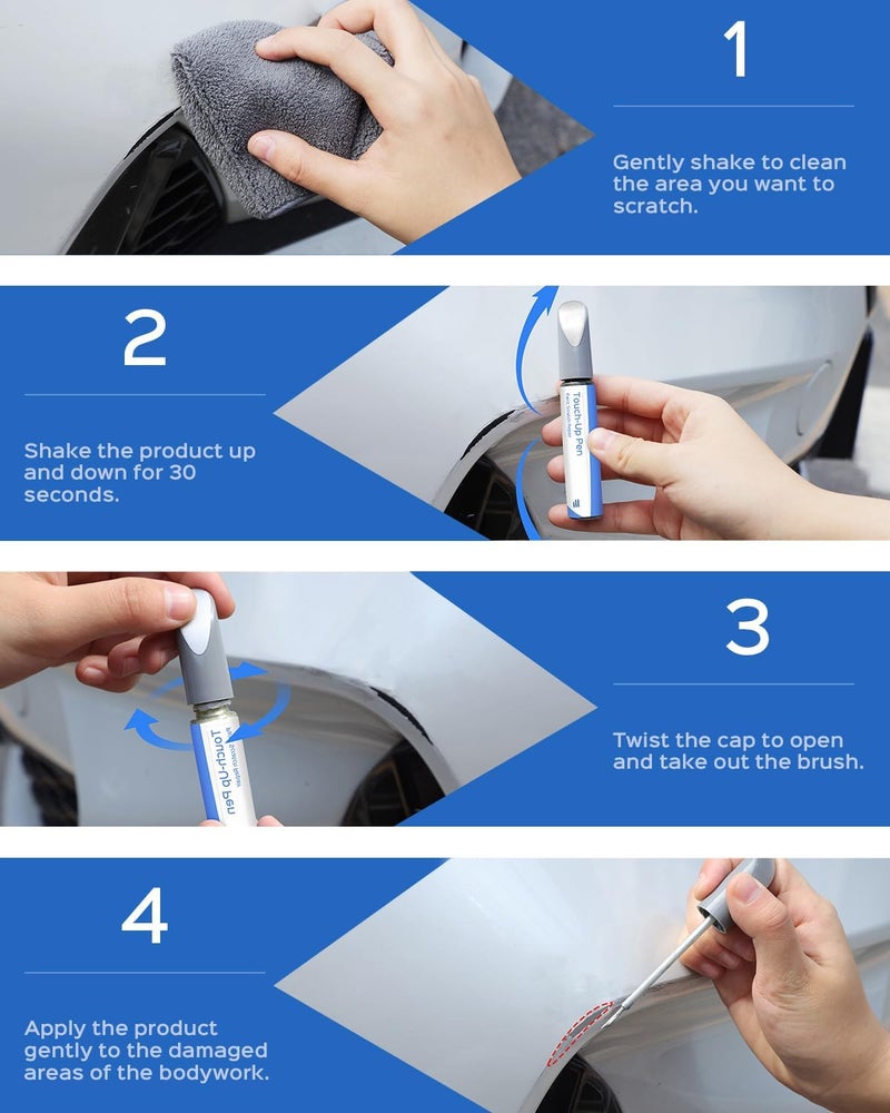 Wide range compatible material 47C Polymetal Gray Metallic Touch Up Paint Compatible with Mazda Exact Match Chips and Nicks Touch Up Cost saving user oriented build - Image 5