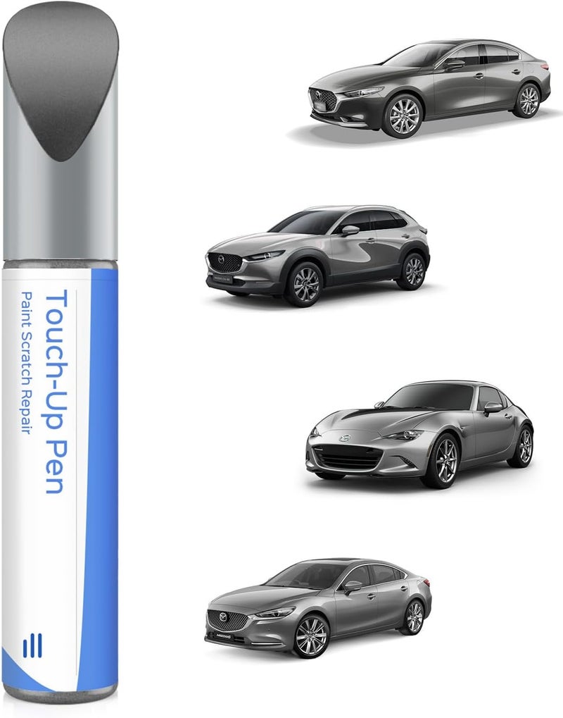 Wide range compatible material 47C Polymetal Gray Metallic Touch Up Paint Compatible with Mazda Exact Match Chips and Nicks Touch Up Cost saving user oriented build - Image 1