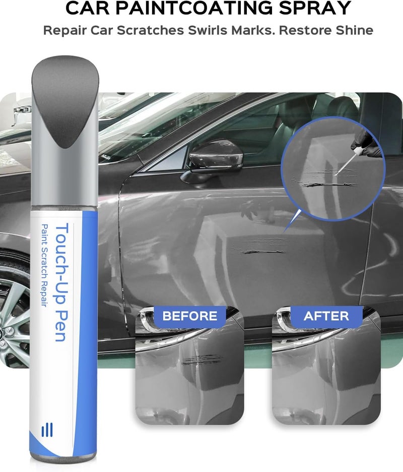 Wide range compatible material 47C Polymetal Gray Metallic Touch Up Paint Compatible with Mazda Exact Match Chips and Nicks Touch Up Cost saving user oriented build - Image 2