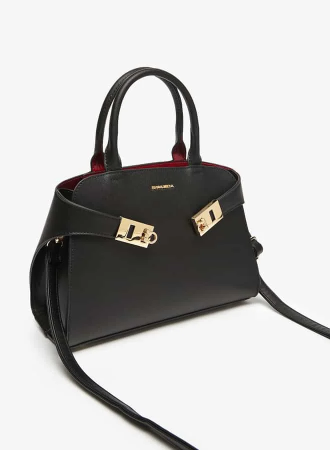 Flora Bella By Shoexpress Women Logo Detail Tote Bag with Top Handles and Detachable Strap