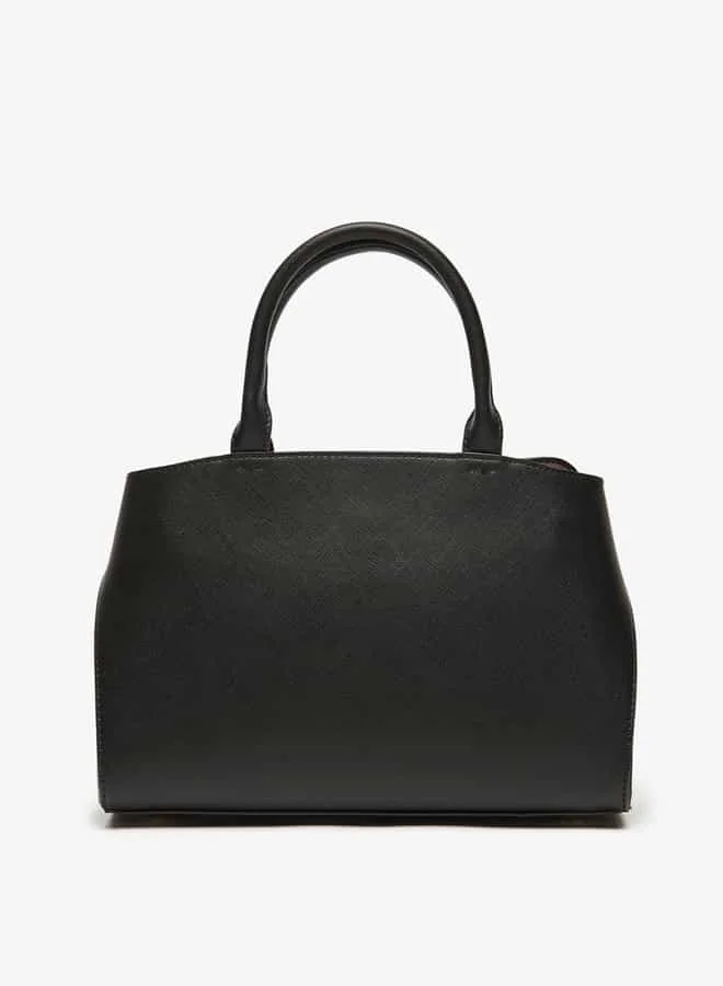 Flora Bella By Shoexpress Women Logo Detail Tote Bag with Top Handles and Detachable Strap