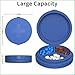 Easyhope 2 Pack Small Pill Box3 Compartment Round Silicone Travel Pill Box for Purse Pocket Waterproof Portable Compact Medicine Holder for Vitamin Cod Liver Oil SupplementPurpleBlue - Image 4