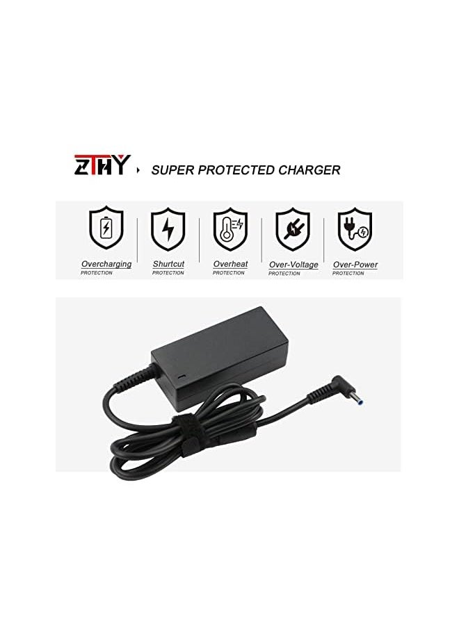ZTHY - 45W 19.5V 2.31A Laptop Charger Ac Adapter Replacement For Hp Pavilion 11 13 15 Pavilion X360 15-F272Wm 15-F387Wm 15-F233Wm 15-F222Wm 15-F211Wm 15-F337Wm 17-G121Wm 17-G119Dx Hp Stream 11 13 15 - Image 1