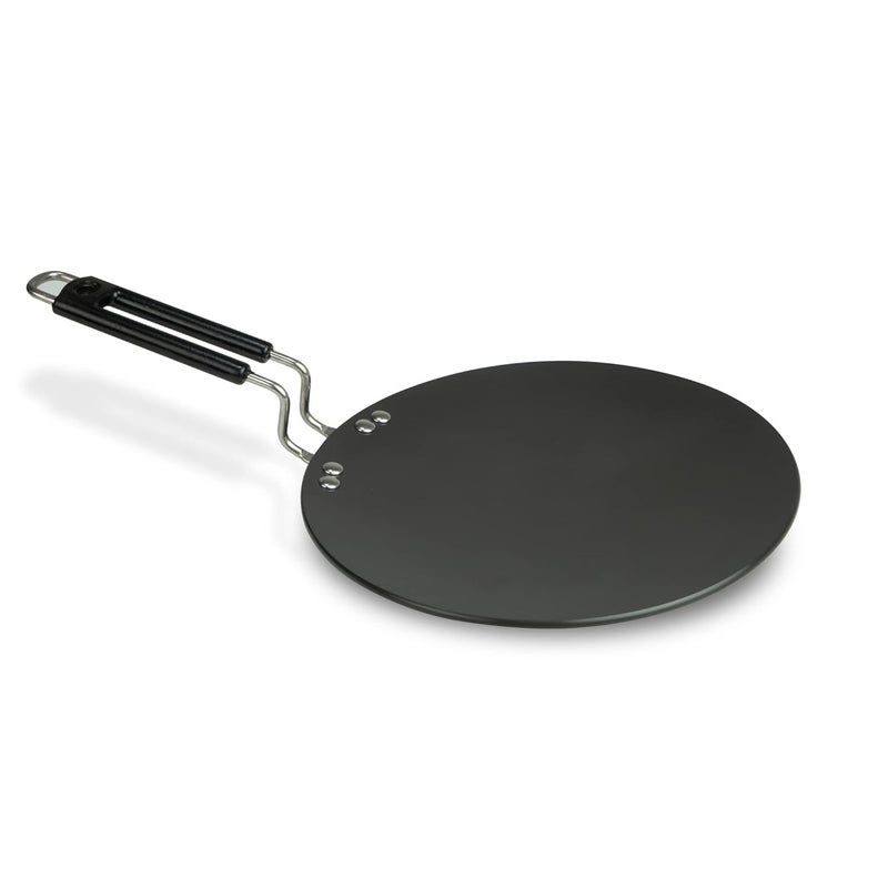 AGARO Elite Hard Anodised Tawa for Kitchen, 28 cm Diameter Tawa for Roti, Chapati, Paratha, Riveted Handle, 4 mm Thick Base for Uniform Heating, Gas Oven Compatible, Cooking, Cookware - Image 4