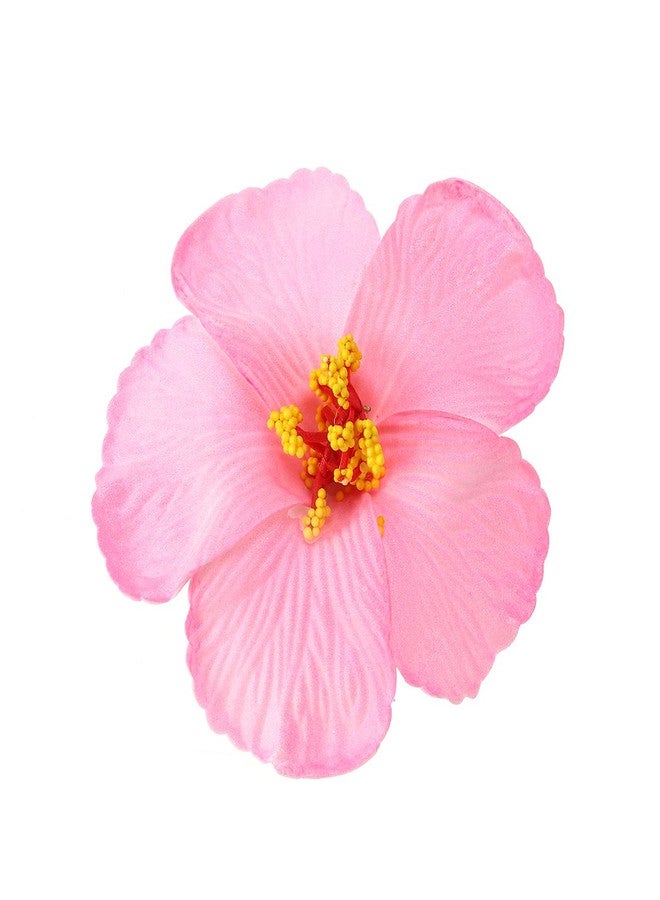 FRECI 3pcs Hawaiian Hibiscus Flowers Artificial Flowers for Hawaiian Luau Tabletop Decoration Party Favors Supplies - Pink - Image 2