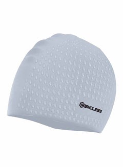 ENDLESS  Endless EL1021 Comfortable Silicon Swimming Cap with Bubble Design | Silver | Material : Silicon | Elastic Waterproof Swimming Cap for Long and Short Hair with Thicker Edge | For Adults, Women and Men  - Image 1