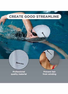 ENDLESS  Endless EL1021 Comfortable Silicon Swimming Cap with Bubble Design | Silver | Material : Silicon | Elastic Waterproof Swimming Cap for Long and Short Hair with Thicker Edge | For Adults, Women and Men  - Image 5