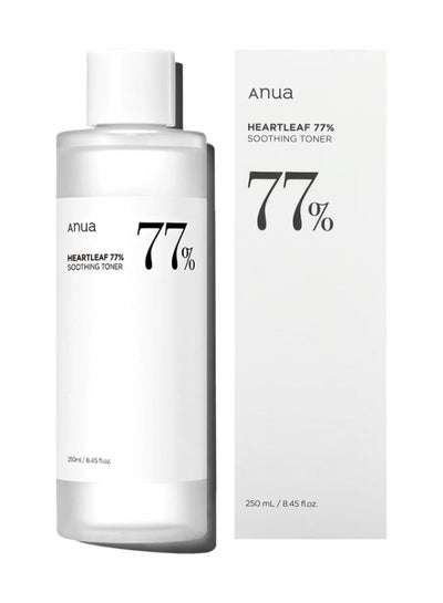 Anua Heartleaf 77% Soothing Toner I pH 5.5 Trouble Care, Calming Skin, Refreshing, Hydrating, Purifying, Cruelty Free, Vegan,(250ml / 8.45 fl.oz.)