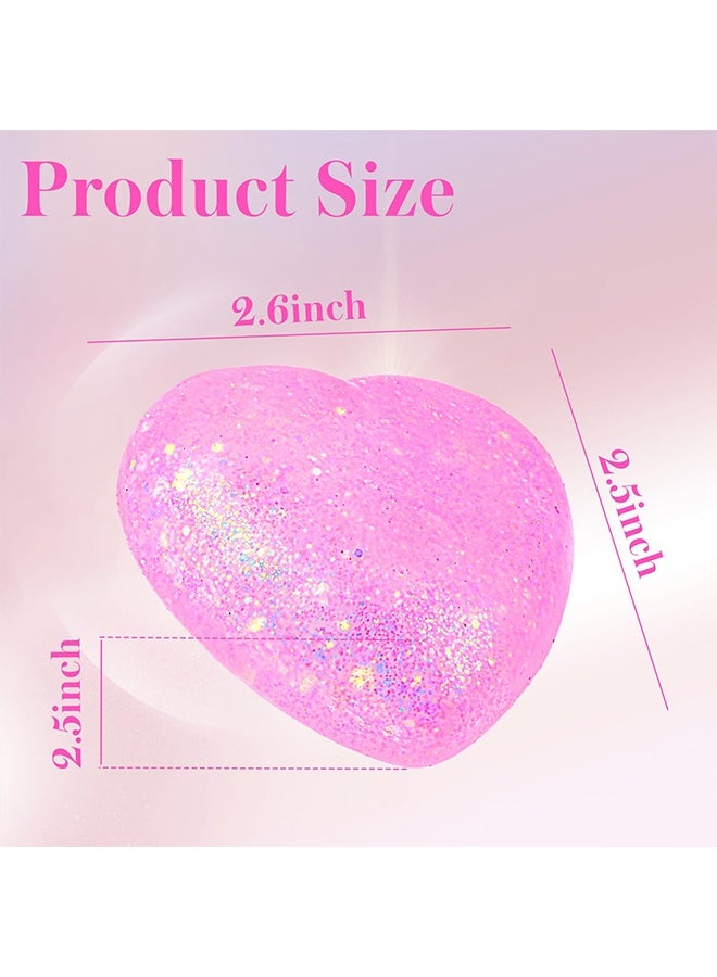 كرات ضغط على شكل قلب، ألعاب طرية للكبار والصغار، كرة سكر مطاطية بطيئة الارتفاع على شكل قلب، ألعاب ضغط حسية لتخفيف التوتر وتمارين اليد - Image 2